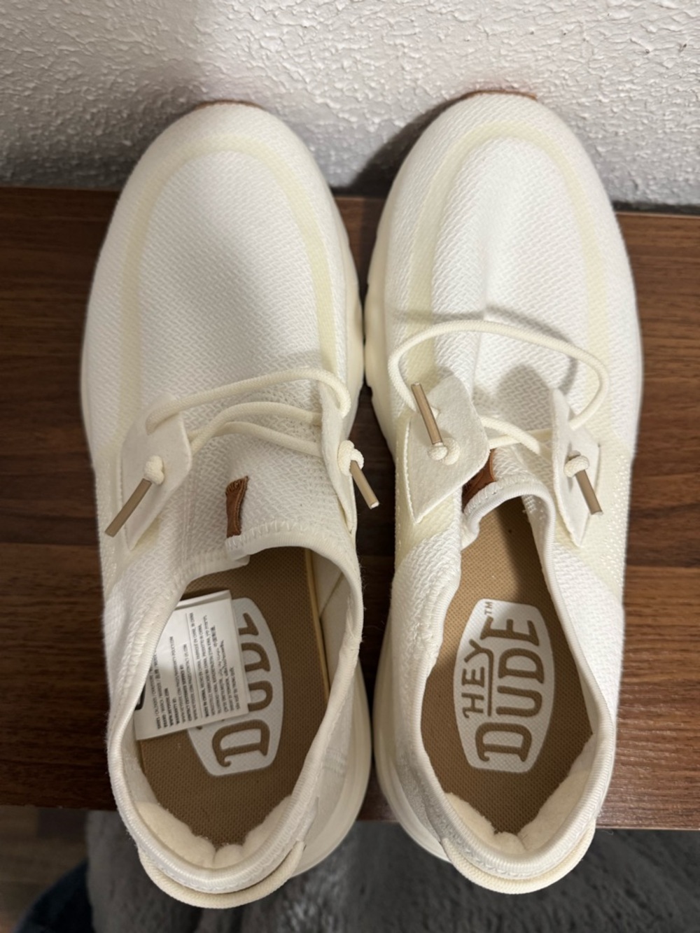 HEYDUDE Men’s  Sirocco Neutrals White Casual Shoes Size 8M - Picture 5 of 8